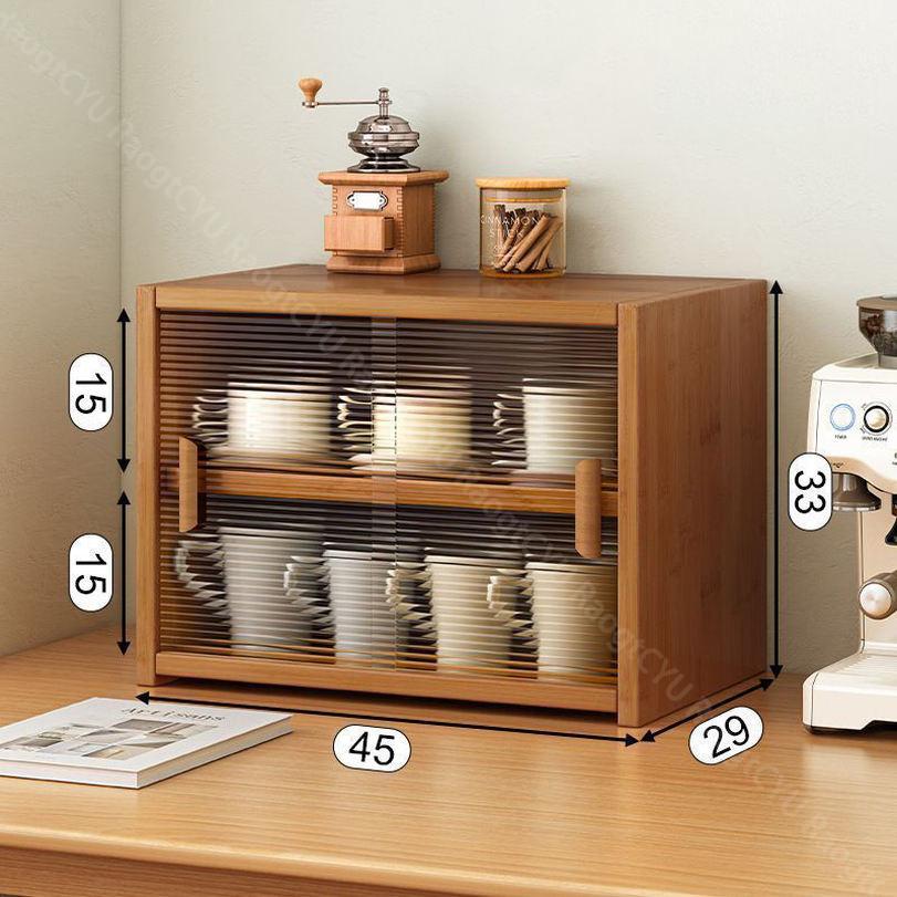 卓上食器棚 木製 おしゃれ 小さい キッチンラック アンティーク カウンターテーブル ディスプレイラック 収納棚 カフェ風 インテリア カウンター収 ショーケース 安定 調味料ラック