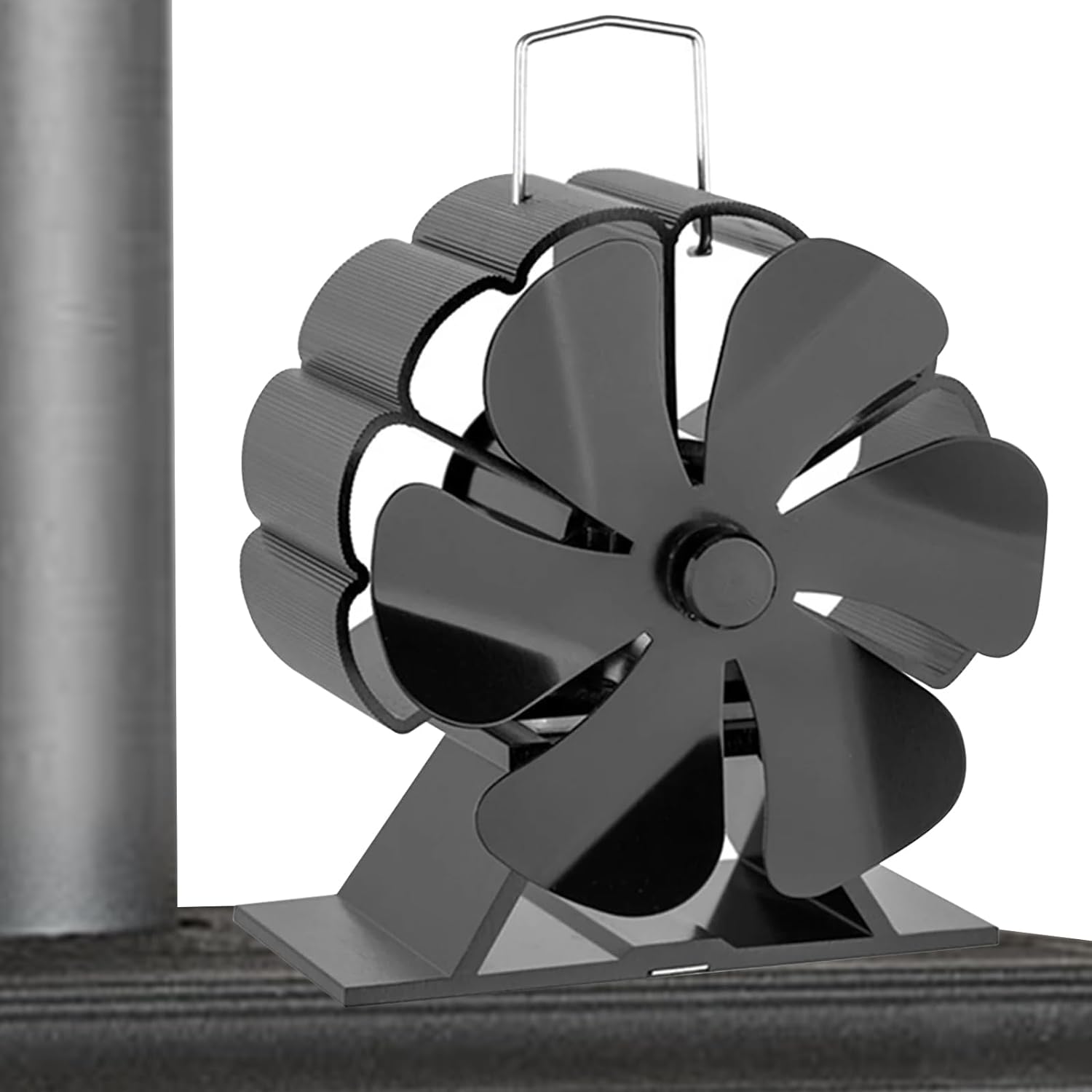 ストーブファン 石油ストーブファン 薪ストーブファン エコファン 小型 静音 キャンプ用 火力熱炉ファン 空気循環 6枚羽 薪ストーブ 扇風機 暖炉用ファン 省エネ 電源不要