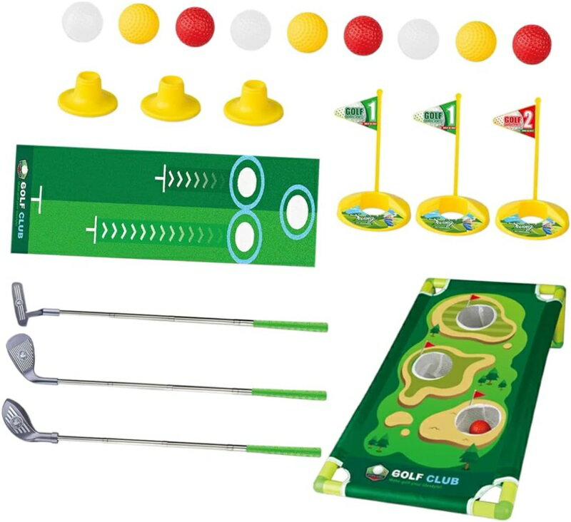 子供用ゴルフセット おもちゃ スポーツ ゴルフクラブ ミニゴルフ プレイセット 裏庭ゲーム用おもちゃ ゴルフ アクショントイ スポーツトイ
