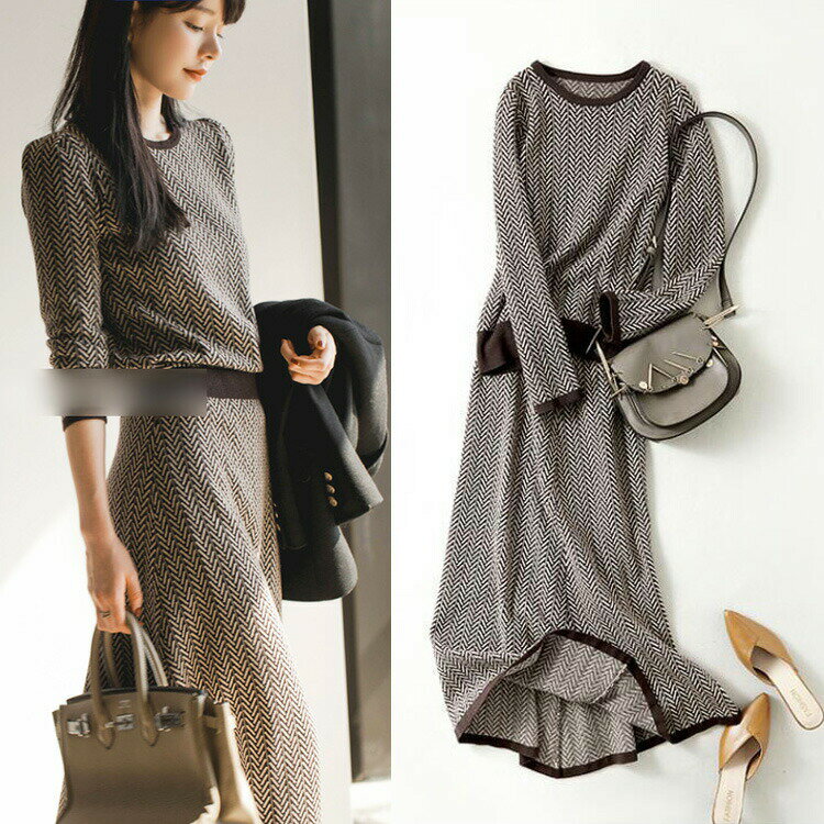 ニットセットアップ レディース 40代 秋冬 長袖 ニットトップス タイトスカート セットアップ オシャレワンピース 着痩せ 上品 卒業式 入学式 通勤