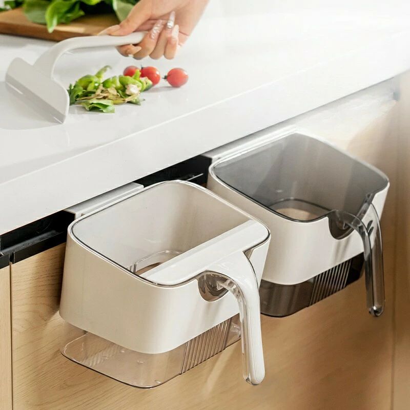 壁掛け式キッチンゴミ箱、キャビネット扉取り付け式ゴミ箱、スクレーパー洗浄付きゴミ箱、パンチフリー..