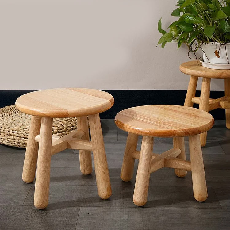 キッズ スツール 座面高25cm 木製 北欧 ロースツール 天然木 無垢材 木製 イス ミニスツール おしゃれ ウッドスツール 子供 椅子 幼児 丸 円形 四角 小さい 低い 椅子 かわいい 木 玄関 腰掛け コンパクト ナチュラル [3]