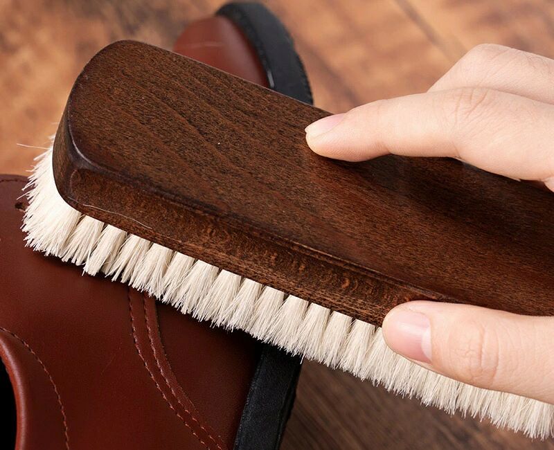 羊毛 ブラシ 仕上げ 靴 革 レザー 用品 鏡面 磨き ツヤだし ポリッシュ 靴磨き