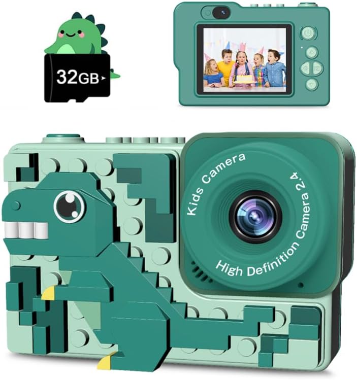 キッズカメラ 子供用カメラ 【2025新登場】 トイカメラ 4800万画素 1080P HD 動画カメラ デジタルカメラ 2.4インチIPS大画面 8倍ズーム タイマー撮影 自撮り機能 32GBカード