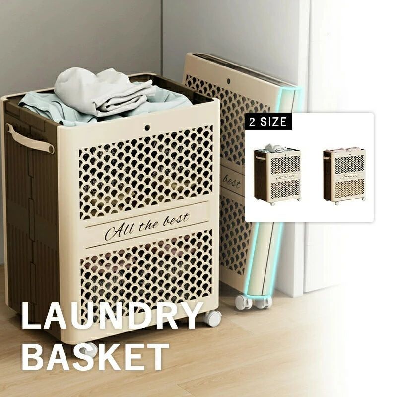 ［ ランドリーバスケット キャスター付き ］ランドリー収納 キャスター 洗濯カゴ 大容量 脱衣かご 洗濯..