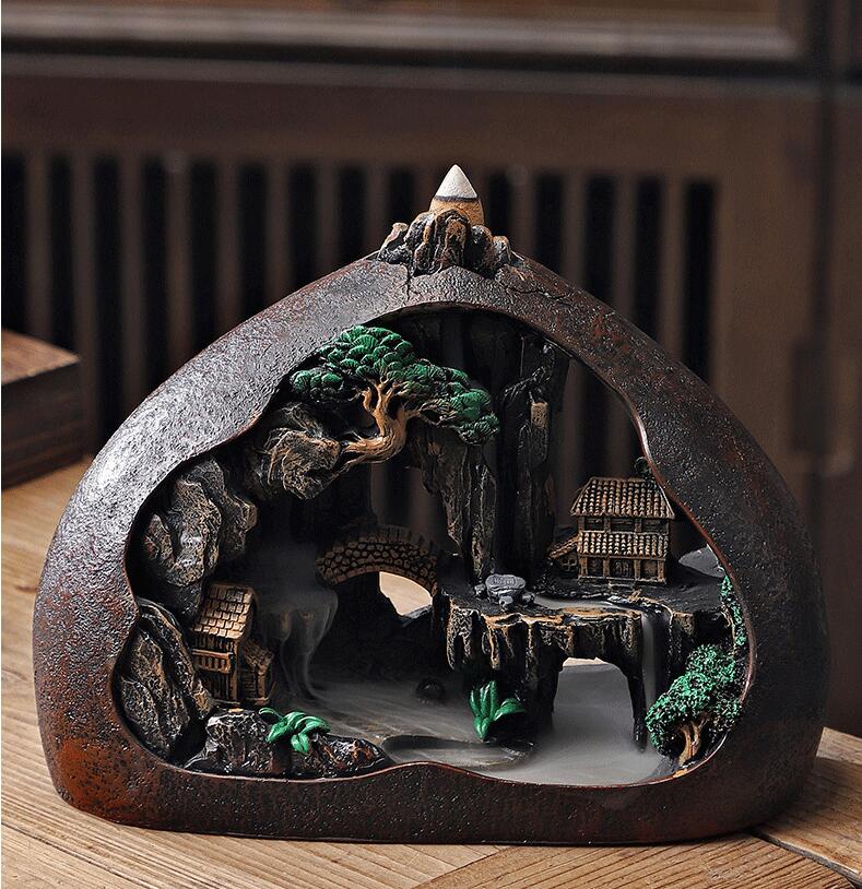 送料無料 逆流香バーナー お香立て 線香立て 癒し リラックス 香炉仏 古典 お坊さん 仏教 香のバーナー..