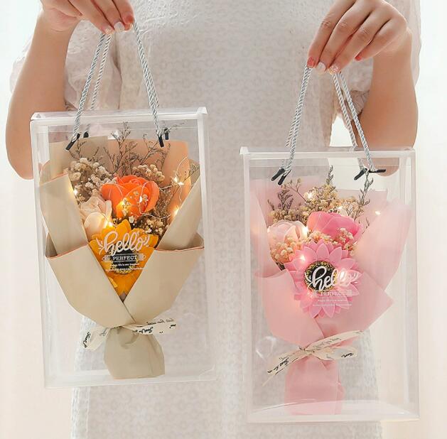 プリザーブドフラワー プレゼント LED付き ギフトボックス付き ソープフラワー 造花 インテリア 枯れな..