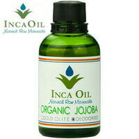 INCA OIL　インカオイル ORGANIC JOJOBA （デオドライズド） ベビーマッサージやアロマテラピーに！マイルドタイプ GOLDから香りを取り除いたDEODORISEDは,精油本来の香りを損ねないよう 精製されていますので、アロマセラピー全般の幅広い目的のオイルとして お使い頂けます。ベビーマッサージ等にも使用しています通り、使用感は 大変マイルドです。（ゴールドから170℃真空状況のステンレス鋼のタンクに 乾燥蒸留方法により自然脱臭し、安全性に問題はありません。 （又、オイルは殺菌されておりプレミアムグレードとしてお届けします。） 商品名 インカオイル オーガニックホホバオイル デオドライズド 内容量 60mL 成分 100％オーガニックホホバオイル 使用方法 頭皮、髪のケア・リンスとして ◆シャンプー前にオイルを頭皮になじませて、10分ほどおいて　　　　　　　　毛穴の汚れを浮かせます。 ◆洗髪後にホホバオイルをパール粒大ほどなじませることで、頭　皮・髪に栄養を浸透させます。 ◆シャンプー後洗面器にお湯をはり、ホホバオイルを1〜2滴垂らし髪全体にかけると、リンスの代わりになります。 ◆痛んだ髪を保湿・保護することで、ハリやまとまり感がでます。 クレンジングオイルとして ◆乾いた肌にホホバオイルを500円玉大ほどとり、マッサージしながらなじませ、水またはぬるま湯で洗い流します。水で湿らせたコットンなどで拭き取った後、洗い流しても結構です。 お顔の保湿に ◆化粧水の前に一円玉ほどのホホバオイルをなじませることにより、肌をやわらかくして化粧水の浸透を高めます。ポイントはしっかりなじませることです。 ◆美容液やクリーム代わりとしてもお使いいただけます。 全身のマッサージ、保湿に ◆体の各部分になじませマッサージします。※マッサージの場合、基本は末端から中心に向かって行います。 ◆足の疲れ、むくみ、冷え、便秘、リラックスなどに効果があります。 ◆かかと、ひじなどのカサつきが気になる部分に適量をなじませるとしっとり保湿されます。 使用上の注意 こちらの商品はホホバの純度が高いので、10度以下で凝固することもあります。 冬場はお届けの商品が凝固している場合がございますが、常温（20度前後）にて戻り、品質に問題ございませんので、ご安心ください。 区分 日本/化粧品 JANコード 4968315100851 備考 ※予告なくパッケージや成分が変更になる場合がございます。 販売元 インカオイル社 輸入販売 総代理店 中京商事株式会社 広告文責 株式会社ルーマニア/03-5876-8031