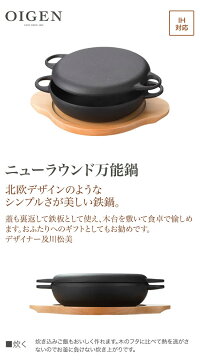 及源鋳造(OIGEN)南部鉄器ニューラウンド万能鍋27cmF-157