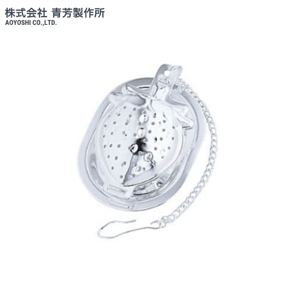 【メール便対応】青芳製作所 いちご型ティーストレーナー シルバー 013553