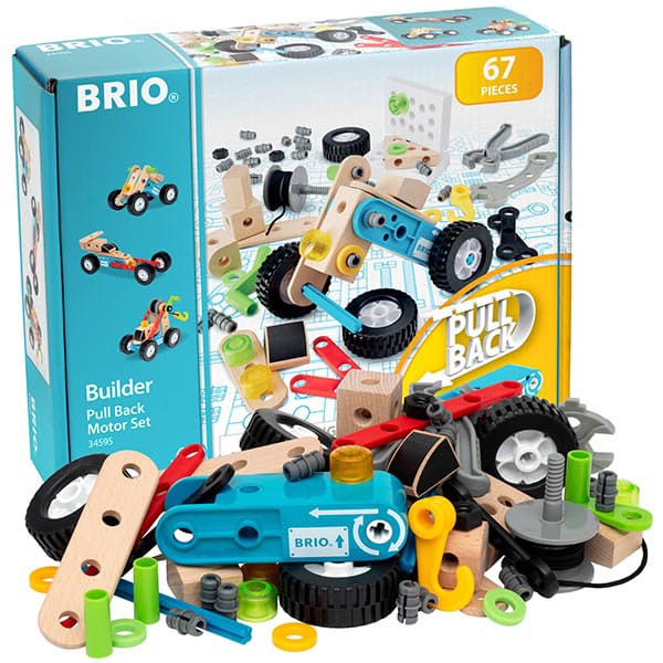 ブリオ 知育玩具 【あす楽】BRIO　ブリオ　ビルダー　プルバックモーターセット　34595