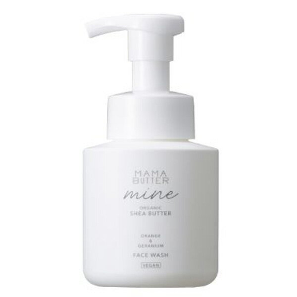 MAMA BUTTER mine（ママバター マイン ） フェイスウォッシュ 160ml MAMA BUTTER mine ママバター マイン フェイスウォッシュ 160ml すっきり、しっとり洗い上げる洗顔料 ふわふわの濃密泡で肌をこすることなくやさしく包み込み、つっぱり知らずの透明感に満ちた素肌へ （POINT1）うるおいたっぷり、ふわふわの濃密泡 （POINT2）シアバター*1× ボタニカルセラミド*2「保湿」を突き詰めた成分 （POINT3）現代の肌悩みに着目した2つの植物機能性成分の配合 「ナノカカオエキス*3」「ピンクロックローズエキス*4」 （POINT4）オレンジ＆ゼラニウムのポジティブな香り 〇18種のオーガニック植物成分配合（すべて保湿成分） 〇不使用成分：×シリコーン　×パラベン　×エタノール　×合成香料　×合成着色料　×鉱物油　×動物性原料　×石油系界面活性剤 ×合成ポリマー ＊1 シア脂（保湿成分） ＊2 グルコシルセラミド（保湿成分）　＊3 カカオエキス（保湿成分）　＊4 ムラサキゴジアオイ花/葉/茎エキス（保湿成分） 商品名 MAMA BUTTER mine ママバター マイン フェイスウォッシュ 160ml 内容量 160ml 成分 水、カリ石ケン素地、グリセリン、ジグリセリン、ラウリルヒドロキシスルタイン、ラウリルグルコシド、グリコシルトレハロース、塩化Na、ペンチレングリコール、シア脂、グルコシルセラミド、ムラサキゴジアオイ花/葉/茎エキス、カカオエキス、カミツレ花エキス、タチジャコウソウ花/葉/茎エキス、ローズマリー葉エキス、タンカン果実水、ラベンダー花エキス、ダマスクバラ花水、セージ葉エキス、オレンジ果皮油、ニオイテンジクアオイ油、ハトムギ種子エキス、サピンヅストリホリアツス果実エキス、シイクワシャー果実水、トウキンセンカ花エキス、ダイズ油、コメヌカ水、ブドウ果実水、α-グルカン、レシチン、アルテア根エキス、酒粕エキス、トコフェロール、加水分解水添デンプン、BG、ココアンホ酢酸Na、コカミドメチルMEA、トリ(カプリル酸/カプリン酸)グリセリル、エチドロン酸4Na、フェノキシエタノール ご使用方法 使いはじめは、中身が出るまで数回ポンプをおしてください。適量を手に取り、泡で顔を包み込むようにやさしく洗い、その後すすいでください。 備考 ※予告なくパッケージが変更になることがございます。予めご了承ください。 区分 化粧品 販売元 株式会社ビーバイイー（B×E） 広告文責 株式会社ルーマニア/03-5876-8031