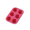 青芳 スリール ヌーヴォ ローズ型 6カップ 080135 お菓子作り シリコン型 耐熱