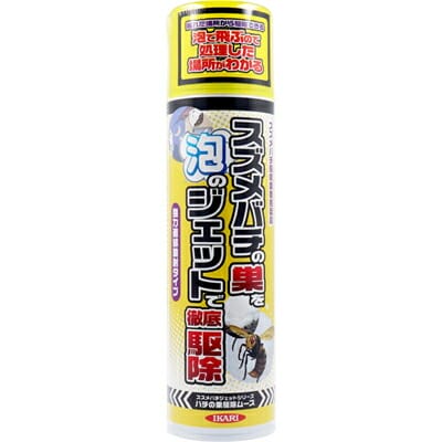 イカリ　スズメバチジェットシリーズ　ハチの巣駆除ムース　300mL　即効性　強力噴射　燃えにくい