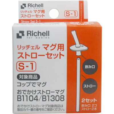 リッチェル マグ用ストローセット S-1 2セット 交換部品 専用パーツ