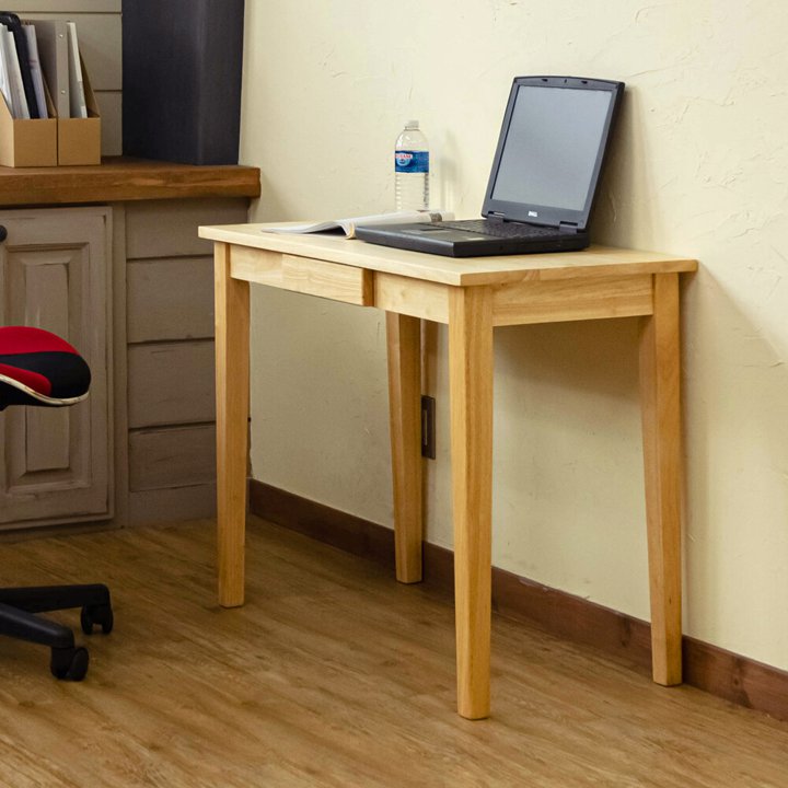 【P5倍】【クーポン】机 デスク おしゃれ 北欧風 天然木 木製 シンプル デスク 幅90x45 収納付き ホワイトウォッシュ ナチュラル 木目柄 シャビーシック 北欧 フレンチカントリー サカベ UMT-9045 北海道 離島 配送可 送料無料