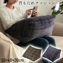 【P5倍】【クーポン】 三角 背もたれ 寄りかかり クッション 昼寝枕 ネル生地 幅広 長方形40×120cm チェック柄 ブラウン カリス cozy 秋冬 あったか素材 ソファ フロアクッションン イケヒコ(3)