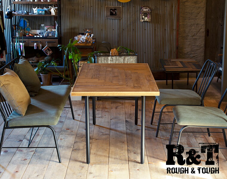ROUGH&TOUGH ラフアンドタフ 家具 Kurt Dining Table Oak カートダイニングテーブルオーク サイズ: W1400 D750 H700 mm