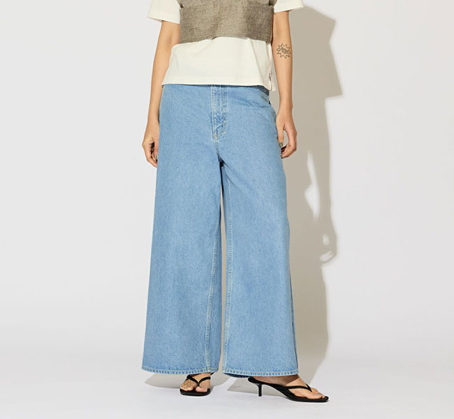 樂天商城 - SALE40%OFF //MIDIUMISOLID ディウミソリッド ハイウエストワイドデニム 1-1650754B