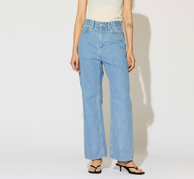 SALE30%OFF //MIDIUMISOLID ミディウミソリッド ハイウエストストレートデニム 1-1650764B