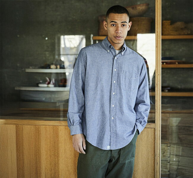 樂天商城 - orslow オアスロウ CHAMBRAY STANDARD BUTTON DOWN SHIRT シャンブレー スタンダードボタンダウンシャツ 01-8112-84