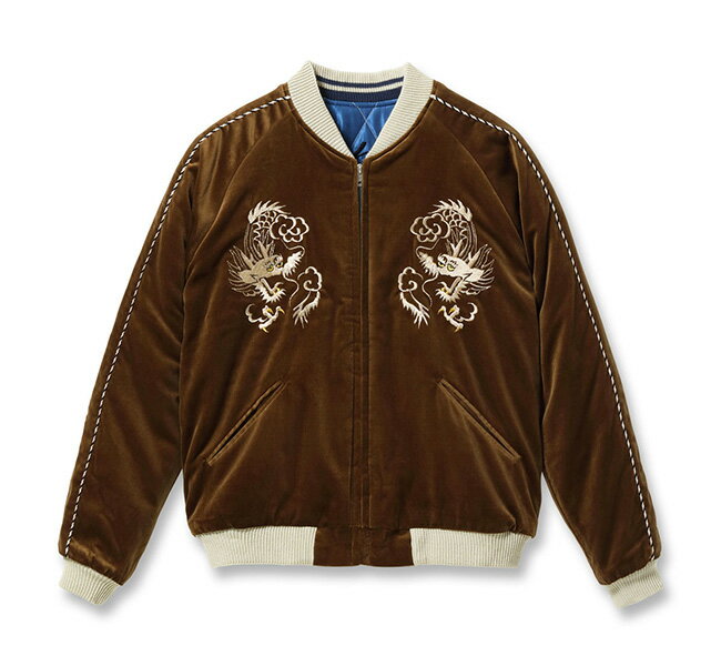 楽天O.L.D. オーエルディー【エントリー＆購入でポイント10倍獲得】TAILOR TOYO テーラー東洋 Lot No. TT15792-138 / Mid 1950s Style Velveteen Souvenir Jacket “WHITE DRAGON” × “BLACK EAGLE”スカジャン スーベニアジャケット