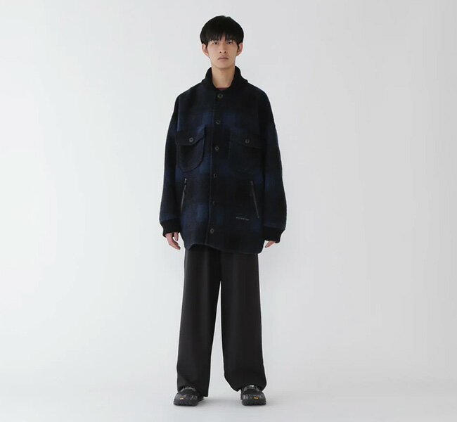 Rakuten - SALE40%OFF //and wander アンドワンダー 5283052 ウールシャギージャケットロング wool shaggy jacket long