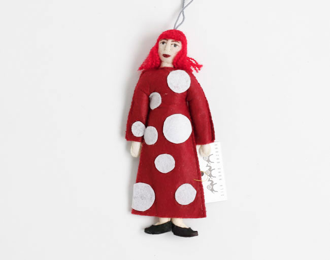 Rakuten - SILK ROAD BAZAAR シルクロードバザー　フェルトオーナメント　YAYOI KUSAMA　草間彌生