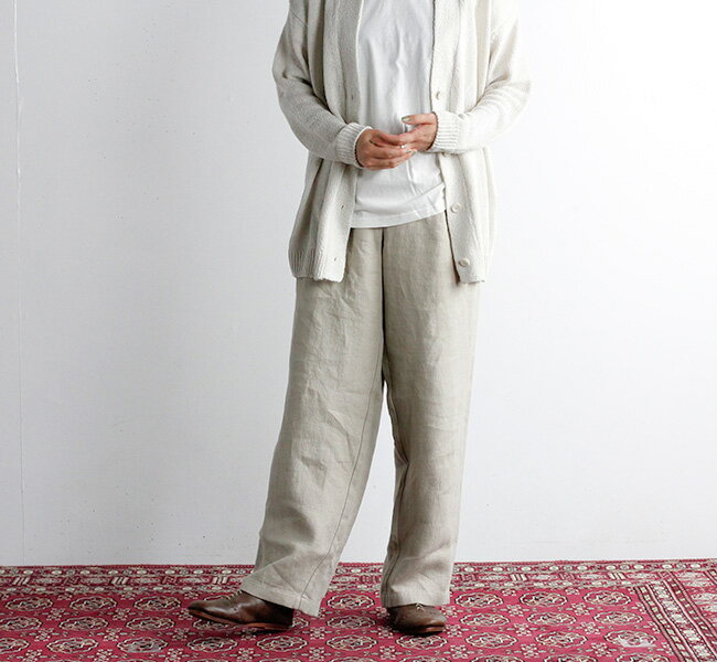 【ポイント20倍　3/24 18:00--5/23 15:59】 evam eva エヴァムエヴァ リネンワイドパンツ linen wide pants E223T018