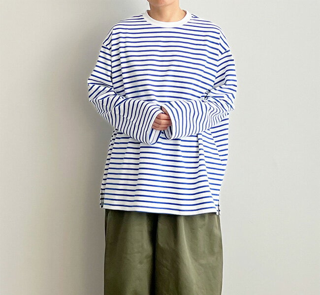 HARVESTY ハーベスティ JUMBO L/S STRIPED TEE ボーダー ジャンボ長袖Tシャツ A52304