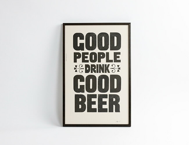 A TWO PIPE PROBLEM LETTERPRESS GOOD PEOPLE GOOD BEER 3Mサイズ