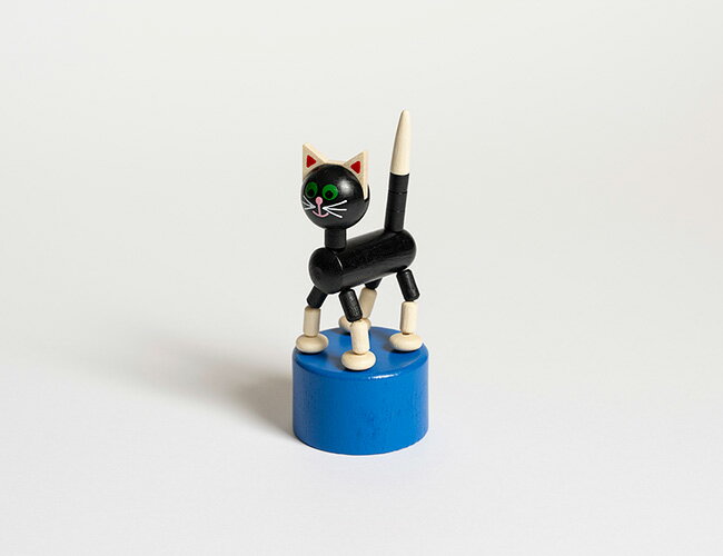 樂天商城 - DETOA Wooden Push Up Toy Black Cat. no.11738 木製玩具