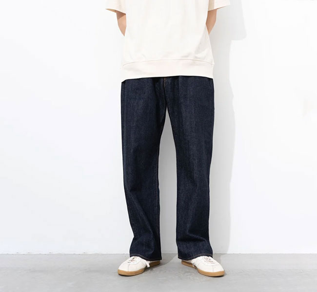 樂天商城 - ordinary fits オーディナリーフィッツ 119 TYPE WIDE ONE WASH デニムパンツ 119OW