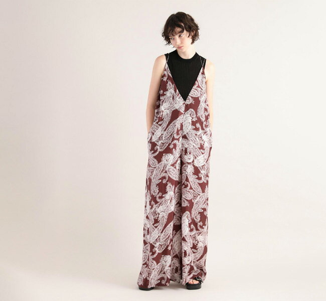 SALE40%OFF //SACRA サクラ OVERLAP PAISLEY SALOPETTE オーバーラップペイズリー ...