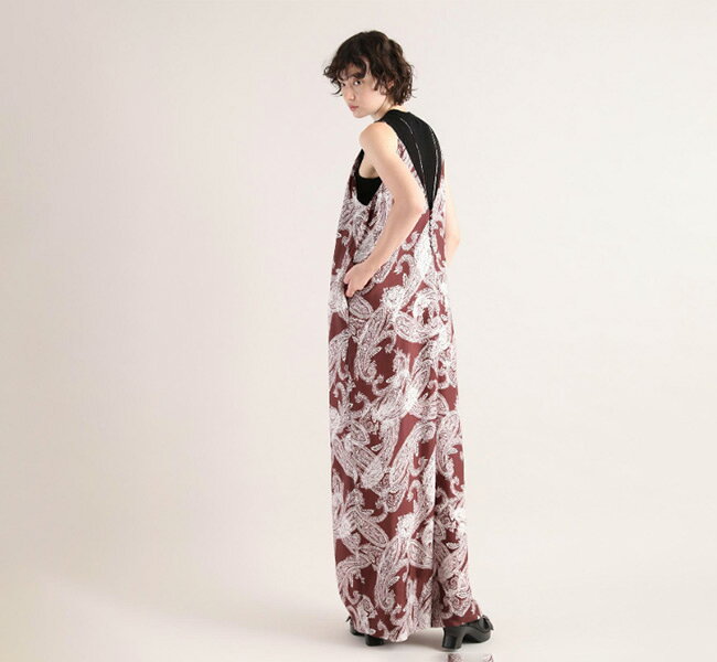 SALE40%OFF //SACRA サクラ OVERLAP PAISLEY SALOPETTE オーバーラップペイズリー ...