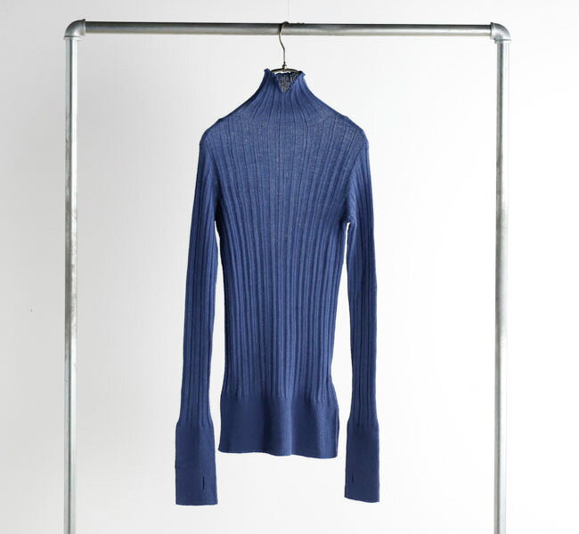 unfil アンフィル WFFL-UW106 リブニットハイネックセーター royal baby alpaca random ribbed-knit high-neck sweater