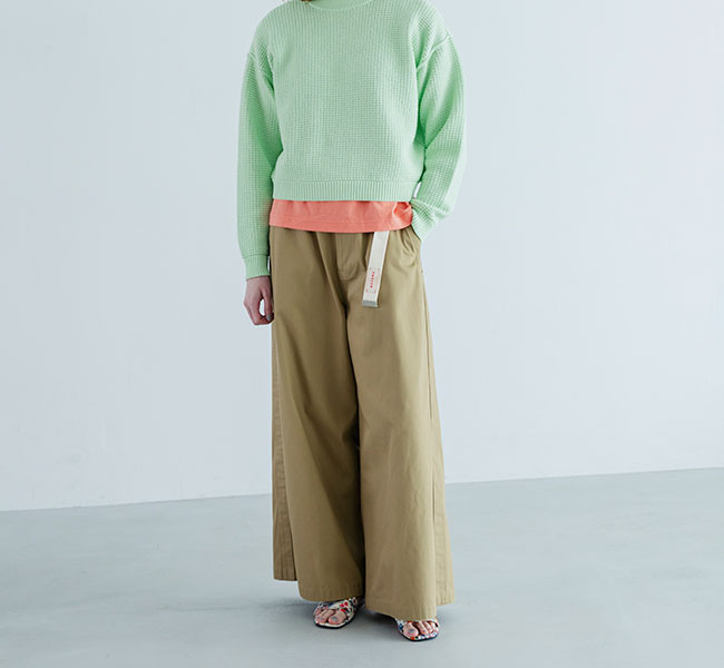 樂天商城 - MEYAME メヤメ MEY-2318 サイドライン ワイドパンツ SIDE LINE WIDE PANTS