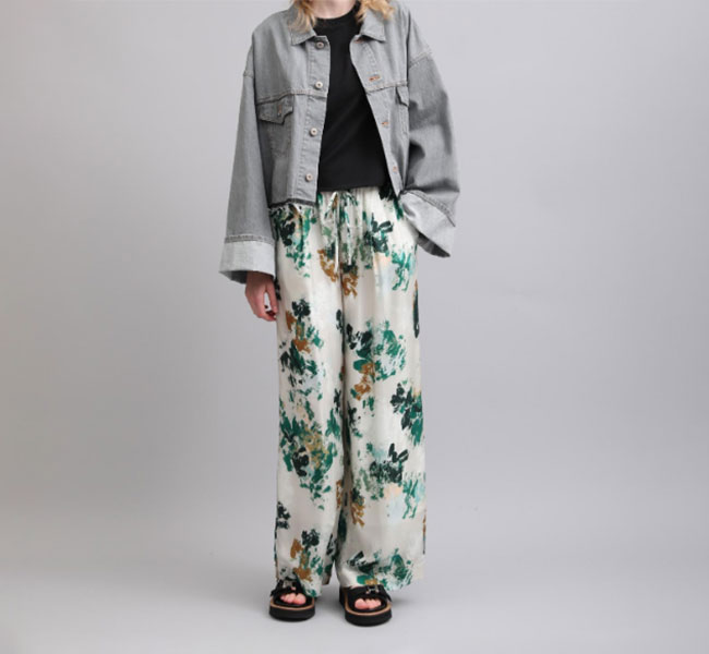 樂天商城 - SACRA サクラ 126115112 ブラードフローラパンツ BLURRED FLORA PANTS
