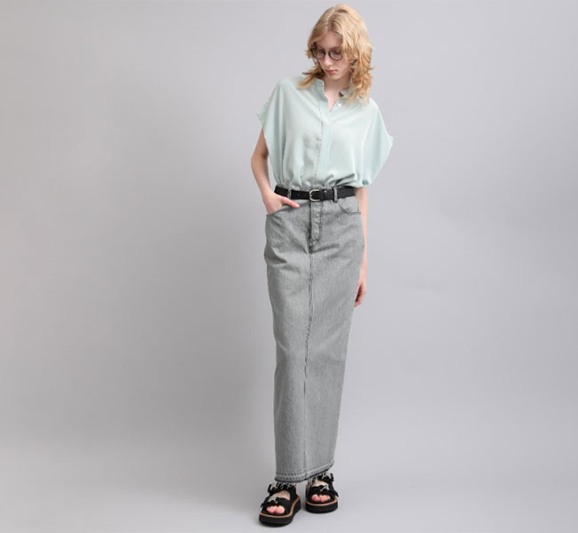 樂天商城 - SACRA サクラ 126109122 ヴィンテージデニムスカート VINTAGE DENIM SKIRT