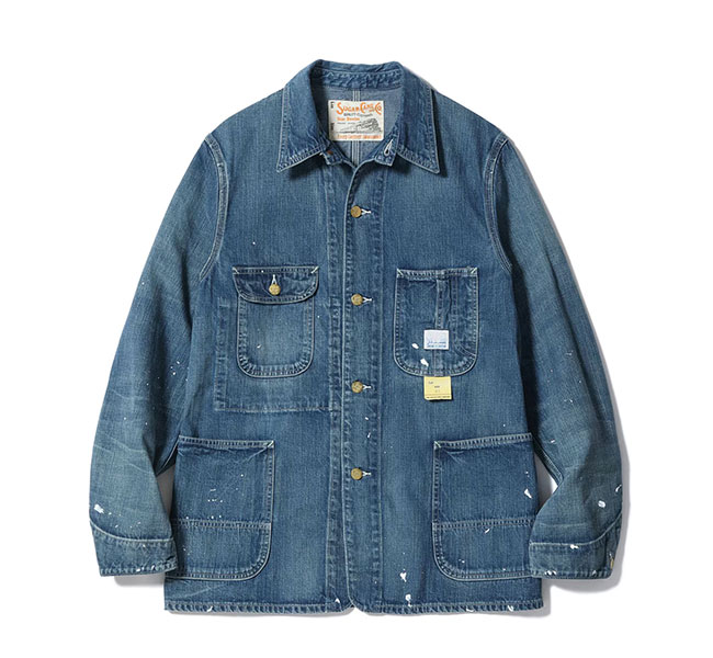 樂天商城 - SUGAR CANE シュガーケーン Lot No. SC15708 デニムワークコート 11oz. BLUE DENIM WORK COAT AGED MODEL