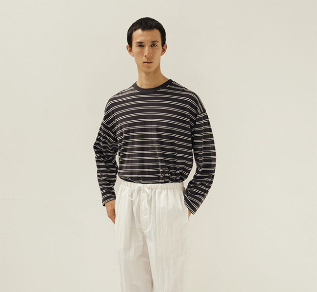 樂天商城 - KAPTAIN SUNSHINE キャプテンサンシャイン KS26SCS07 ストライプ L/S Tシャツ Hard Twisted Stripe Jersey L/S Tee