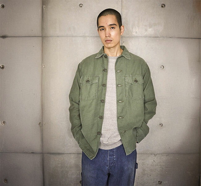 樂天商城 - orslow オアスロウ 03-8045-216 USアーミーファティーグシャツ US ARMY FATIGUE SHIRT GREEN USED