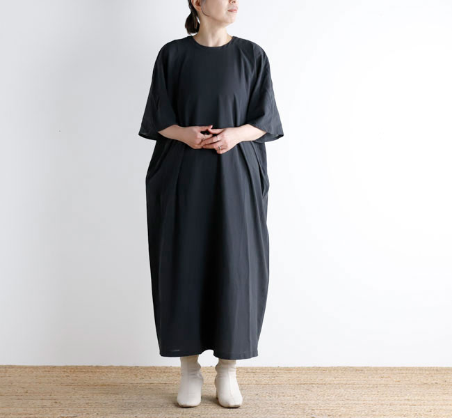 樂天商城 - evam eva エヴァムエヴァ E261T120 コットンラグランスリーブ ワンピース cotton raglan one-piece