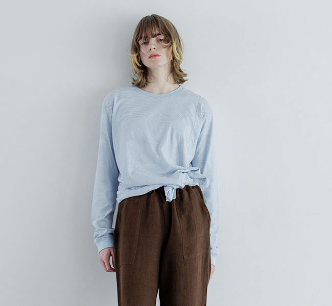 樂天商城 - MEYAME メヤメ MEY-2327 BORDER SLIT LONG SLEEVE TEE　ボーダースリット長袖Tee