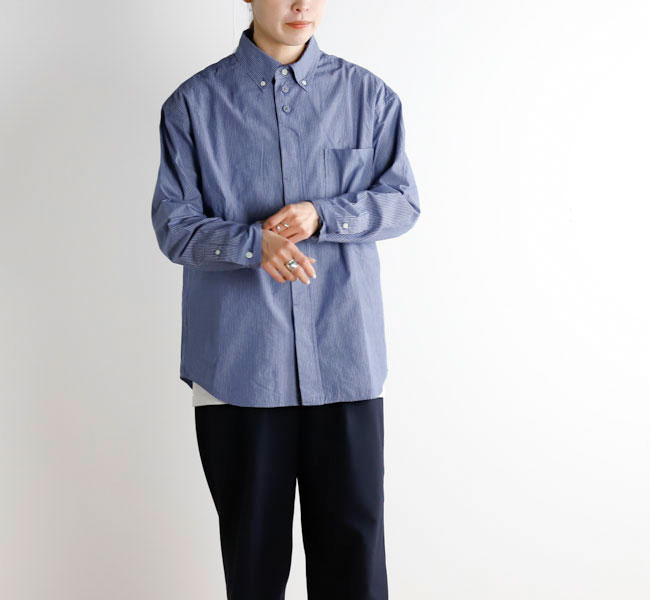 樂天商城 - nisica ニシカ NIS-1390 BDシャツ L/S 長袖 ストライプ