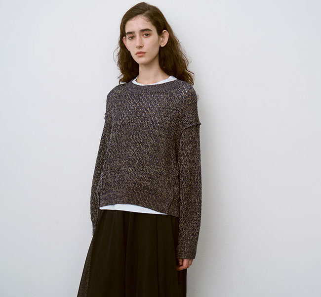 Rakuten - unfil アンフィル WXSP-UW113 クルーネック プルオーバー DOUBLE HONEYCOMB MESH-KNIT CREW-NECK P/O