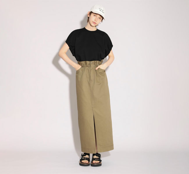 樂天商城 - SACRA サクラ 126219121 チノ タイトスカート H.COUNT CHINO CLOTH SKIRT