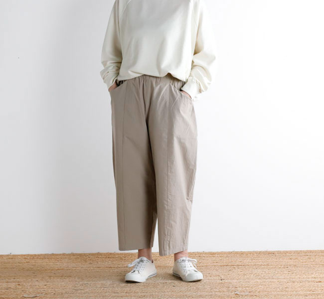 樂天商城 - evam eva エヴァムエヴァ E261T130 コットンクロップドパンツ cotton cropped pants