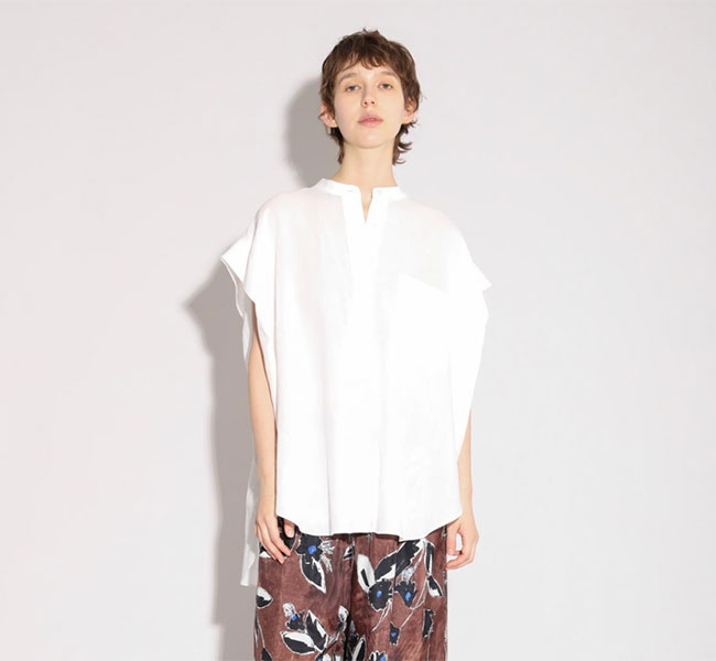 Rakuten - SACRA サクラ126211071 シュリンクギャバジンブラウス SHRINK GABARDINE TOP