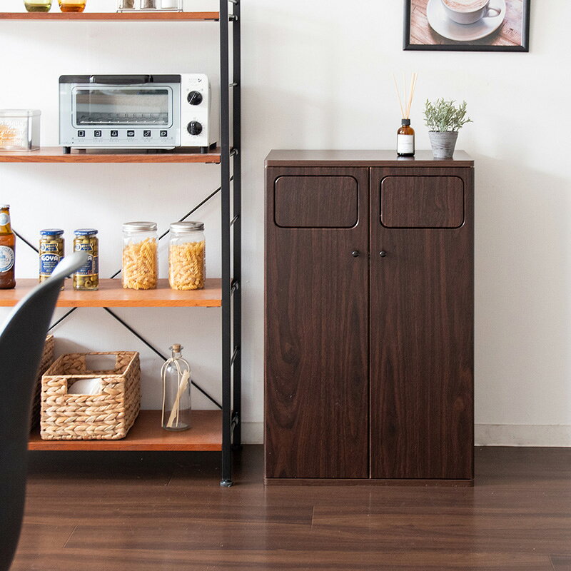 EPO-C-DB 2連 ゴミ箱 ダストボックス ごみ箱 【2台セット】カラー:ホワイト/ブラウン/ナチュラルサイズ:幅50×奥行き30×高さ80cm主素材:合成樹脂パーティクルボードゴミバコ ごみばこ スリム 店舗用ダストBOX フタ付き ウッド 木目 おしゃれ